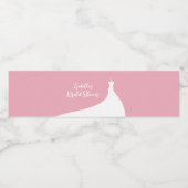 Elegant Vrijgezellenfeest roze water Etiket flesje (Enkel label)