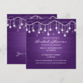 Elegant Vrijgezellenfeest Shimmering Stars Paars Kaart (Voorkant / Achterkant)
