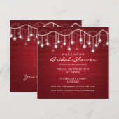 Elegant Vrijgezellenfeest Shimmering Stars Red Kaart (Voorkant / Achterkant)