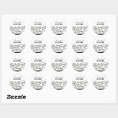Elegant Vrijgezellenfeest Silver Flowers Ronde Sticker (Vel)