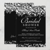 Elegant Vrijgezellenfeest Silver Lights Kaart (Voorkant / Achterkant)