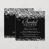 Elegant Vrijgezellenfeest Silver Lights Kaart (Voorkant / Achterkant)