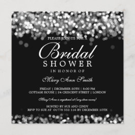 Elegant Vrijgezellenfeest Silver Lights Kaart