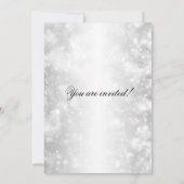 Elegant Vrijgezellenfeest Silver Shimmer Lights Kaart (Achterkant)