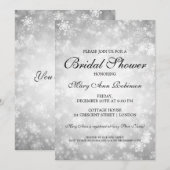 Elegant Vrijgezellenfeest Silver Winter Wonderland Kaart (Voorkant / Achterkant)