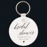 Elegant Vrijgezellenfeest Sleutelhanger<br><div class="desc">Maak je vrijgezellenfeest compleet met de Elegant Vrijgezellenfeesten sleutelhanger. Deze elegante en minimalistische sleutelhangers met zwarte kalligrafie zijn de perfecte favorieten voor uw feest. Ze voegen een vleugje sophisticatie toe aan uw huwelijksdoucheinrichting en zorgen voor stijlvolle en functionele vrijgezellenfeest-ideeën.</div>