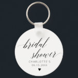 Elegant Vrijgezellenfeest Sleutelhanger<br><div class="desc">Maak je vrijgezellenfeest compleet met de Elegant Vrijgezellenfeesten sleutelhanger. Deze elegante en minimalistische sleutelhangers met zwarte kalligrafie zijn de perfecte favorieten voor uw feest. Ze voegen een vleugje sophisticatie toe aan uw huwelijksdoucheinrichting en zorgen voor stijlvolle en functionele vrijgezellenfeest-ideeën.</div>