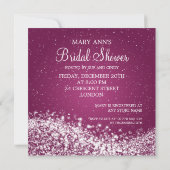 Elegant Vrijgezellenfeest Sparging Wave Plum Kaart (Achterkant)