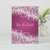 Elegant Vrijgezellenfeest Sparging Wave Plum Kaart (Staand voorkant)