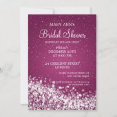 Elegant Vrijgezellenfeest Sparging Wave Plum Kaart (Achterkant)