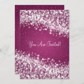 Elegant Vrijgezellenfeest Sparging Wave Plum Kaart (Voorkant / Achterkant)