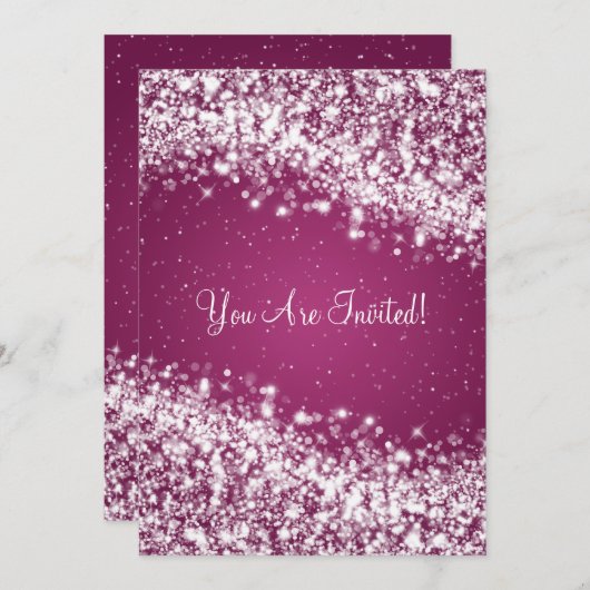 Elegant Vrijgezellenfeest Sparging Wave Plum Kaart (Voorkant / Achterkant)