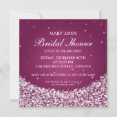 Elegant Vrijgezellenfeest Star Sparkle Berry Roze Kaart (Achterkant)