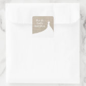 Elegant Vrijgezellenfeest Sticker burlap (Tas)