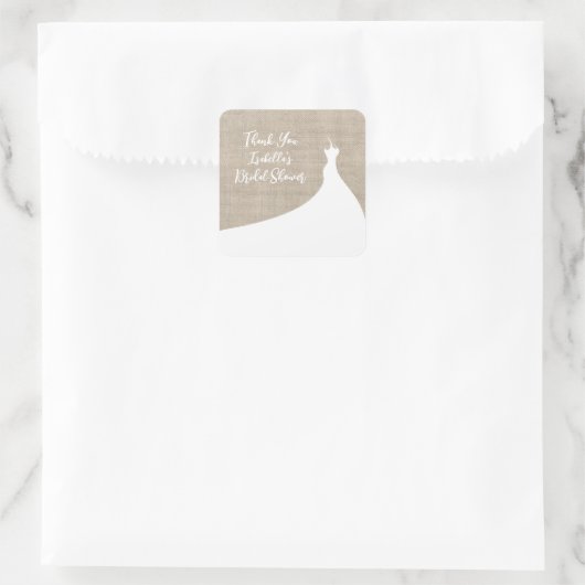 Elegant Vrijgezellenfeest Sticker burlap (Tas)