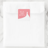 Elegant Vrijgezellenfeest Sticker koraal (Tas)