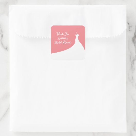 Elegant Vrijgezellenfeest Sticker koraal (Tas)