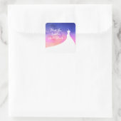 Elegant Vrijgezellenfeest Sticker paarse waterverf (Tas)