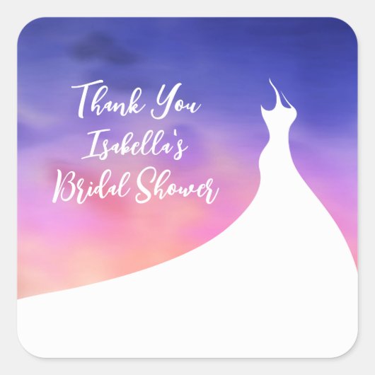 Elegant Vrijgezellenfeest Sticker paarse waterverf (Voorkant)