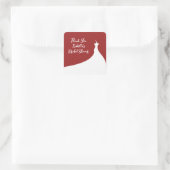 Elegant Vrijgezellenfeest Sticker red (Tas)