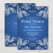 Elegant Vrijgezellenfeest  Swirls 2 Sapphire Kaart (Voorkant / Achterkant)