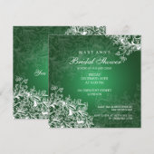 Elegant Vrijgezellenfeest  Swirls Green Kaart (Voorkant / Achterkant)