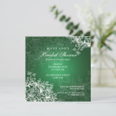 Elegant Vrijgezellenfeest  Swirls Green Kaart (Staand voorkant)