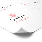 Elegant Vrijgezellenfeest tijdlijnteken Poster (Hoek)