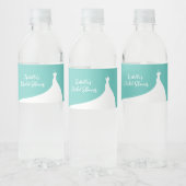 Elegant Vrijgezellenfeest turquoise Water Fles Lab Waterfles Etiket (Flessen)