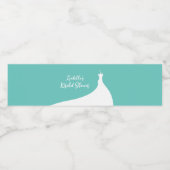 Elegant Vrijgezellenfeest turquoise Water Fles Lab Waterfles Etiket (Enkel label)