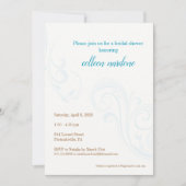 Elegant Vrijgezellenfeest Uitnodigen, Aqua Kaart (Voorkant)