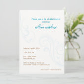 Elegant Vrijgezellenfeest Uitnodigen, Aqua Kaart (Staand voorkant)