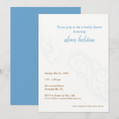 Elegant Vrijgezellenfeest Uitnodigen, Blauw Kaart (Voorkant / Achterkant)