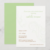 Elegant Vrijgezellenfeest Uitnodigen, Mint Kaart (Voorkant / Achterkant)
