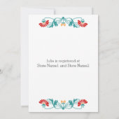 Elegant Vrijgezellenfeest van bladeren en bladeren Kaart (Achterkant)