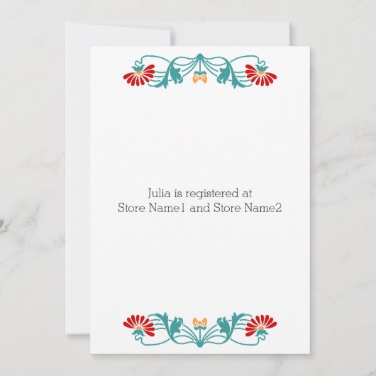 Elegant Vrijgezellenfeest van bladeren en bladeren Kaart (Achterkant)