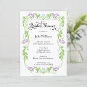 Elegant Vrijgezellenfeest van bladeren en bladeren Kaart (Staand voorkant)