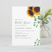 Elegant vrijgezellenfeest van zonnebloempitten kaart (Staand voorkant)