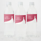 Elegant Vrijgezellenfeest viva magenta Waterfles Etiket (Flessen)