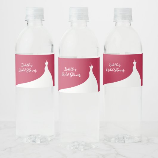 Elegant Vrijgezellenfeest viva magenta Waterfles Etiket (Flessen)