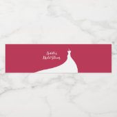 Elegant Vrijgezellenfeest viva magenta Waterfles Etiket (Enkel label)