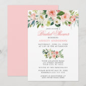 Elegant Vrijgezellenfeest Waterverf Floral Pink Kaart (Voorkant / Achterkant)