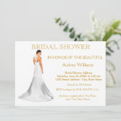 Elegant Vrijgezellenfeest Wedding Gown Kaart (Staand voorkant)