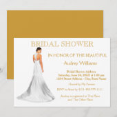 Elegant Vrijgezellenfeest Wedding Gown Kaart (Voorkant / Achterkant)