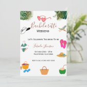 Elegant vrijgezellenfeest & weekendroute kaart (Staand voorkant)