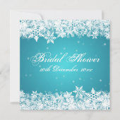 Elegant Vrijgezellenfeest Winter Snowflakes Blue Kaart (Voorkant)