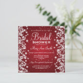 Elegant Vrijgezellenfeest Winter Sparkle Red Kaart (Staand voorkant)