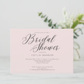 Elegant Vrijgezellenfeest zwart roze Kaart (Staand voorkant)