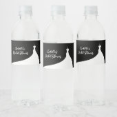 Elegant Vrijgezellenfeest zwart water Etiket op fl (Flessen)