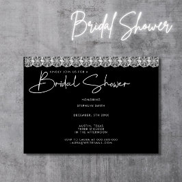 Elegant Vrijgezellenfeest zwart-wit Kaart